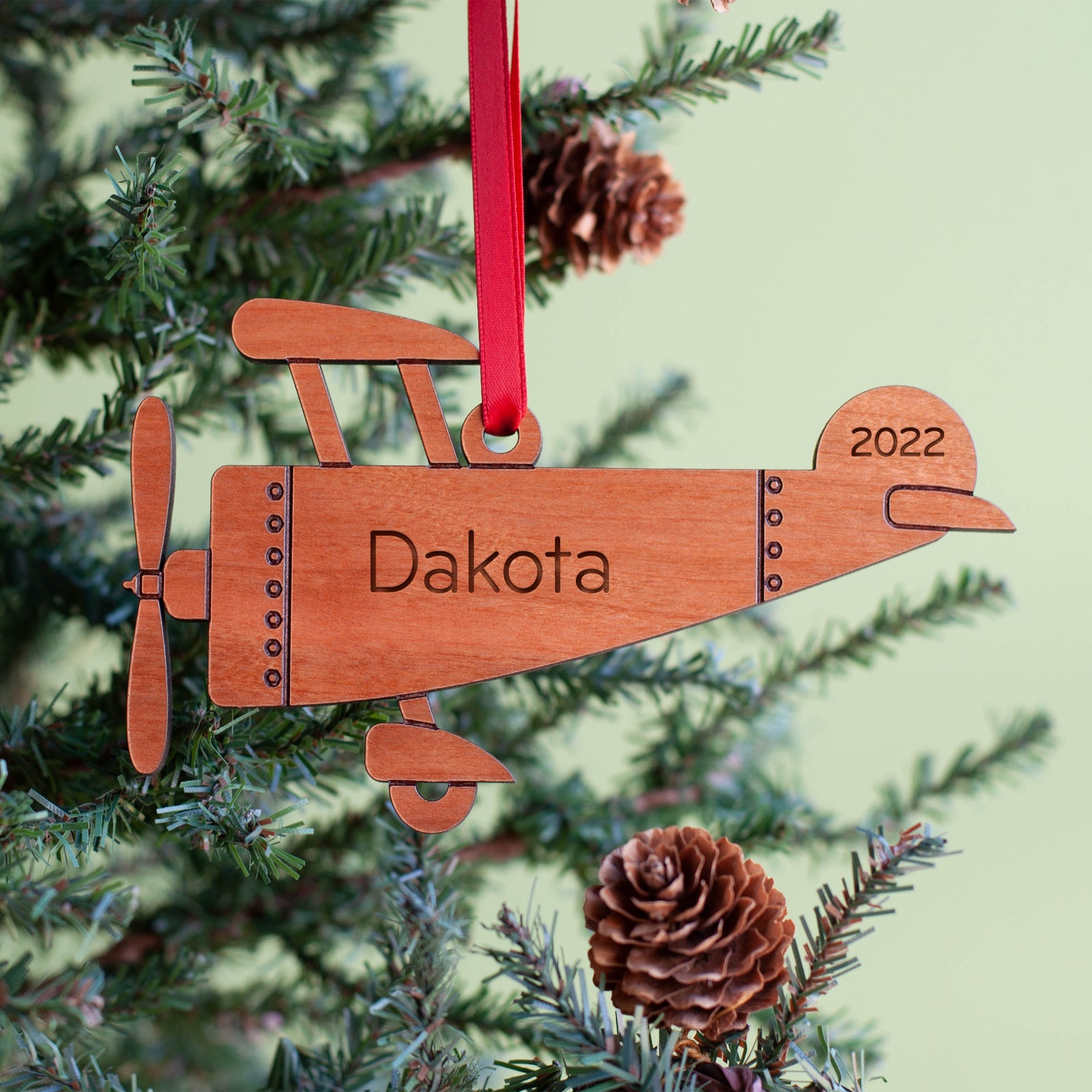 Personalized Train Wooden Christmas Ornament - Baby's First Christmas -  Graphic Spaces