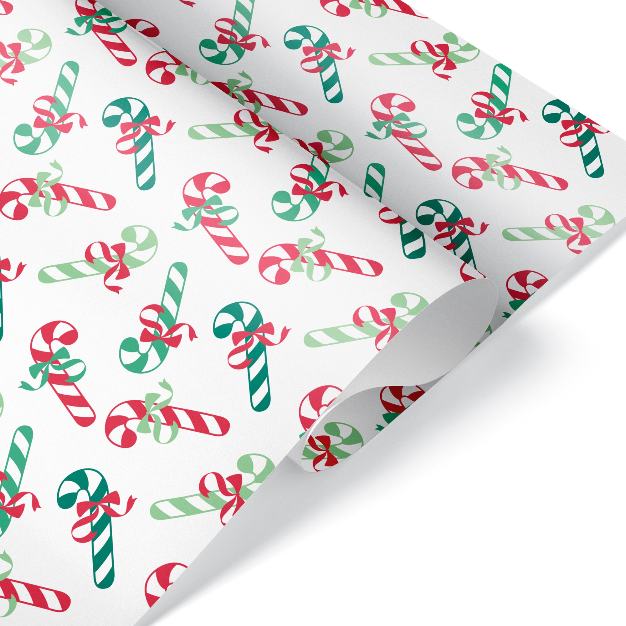 Candy Canes - Green Wrapping Paper by Lathe and Quill