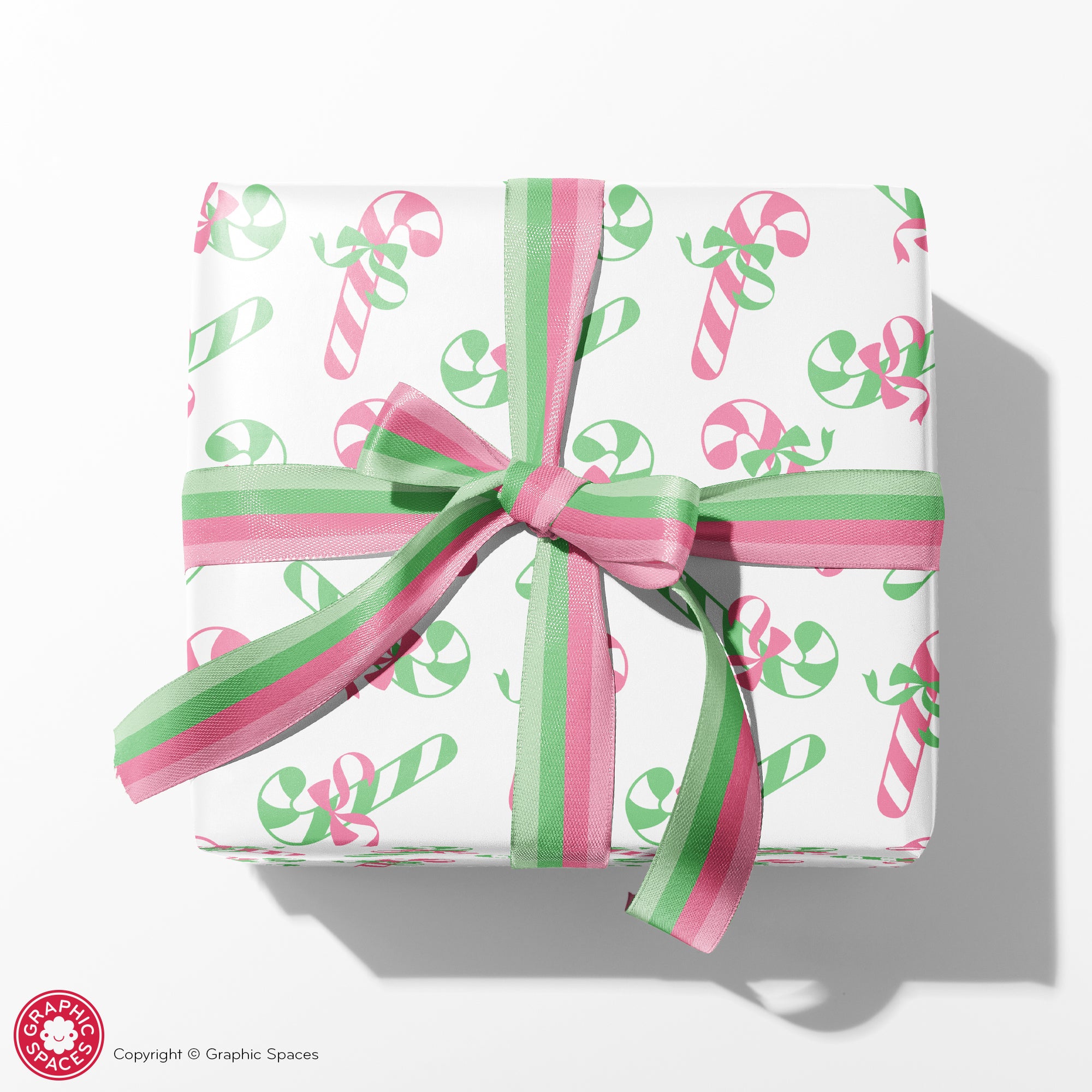 Candy Canes  Christmas Wrapping Paper – Mock Up Designs