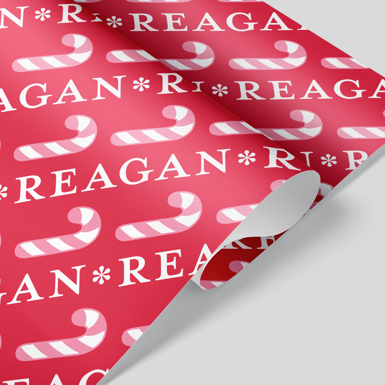 Professional classical handwriting name custom red wrapping paper