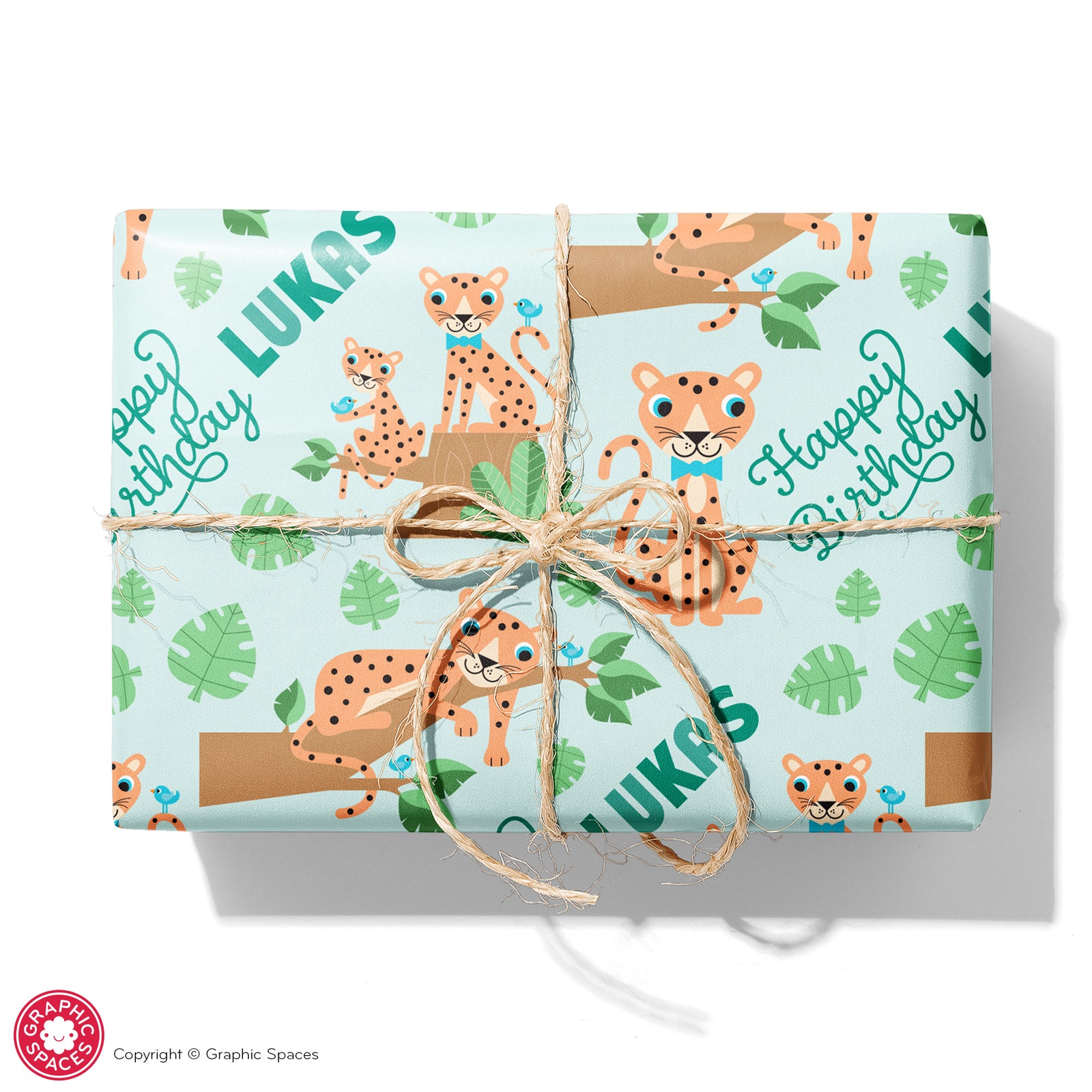 Personalised Gift Wrap / 100% Recyclable / Large Wrapping Paper Sheets OR  Rolls / Vintage Giraffe — Hallmarked Design
