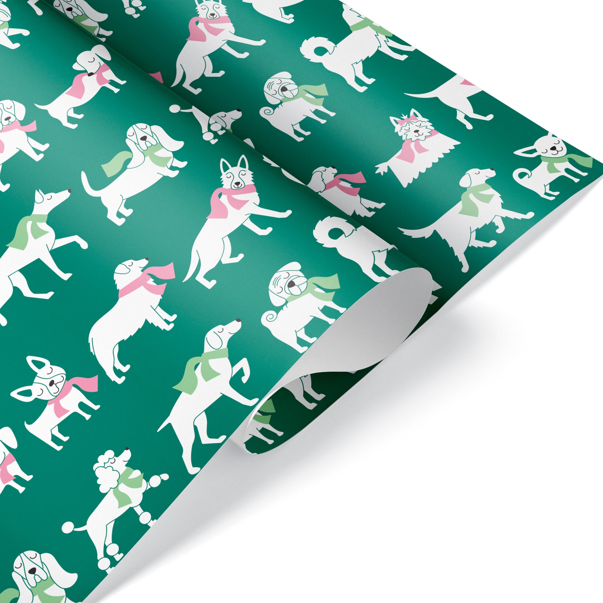 Doodles! White on Sage Green Wrapping Paper by Whoopsidoodle