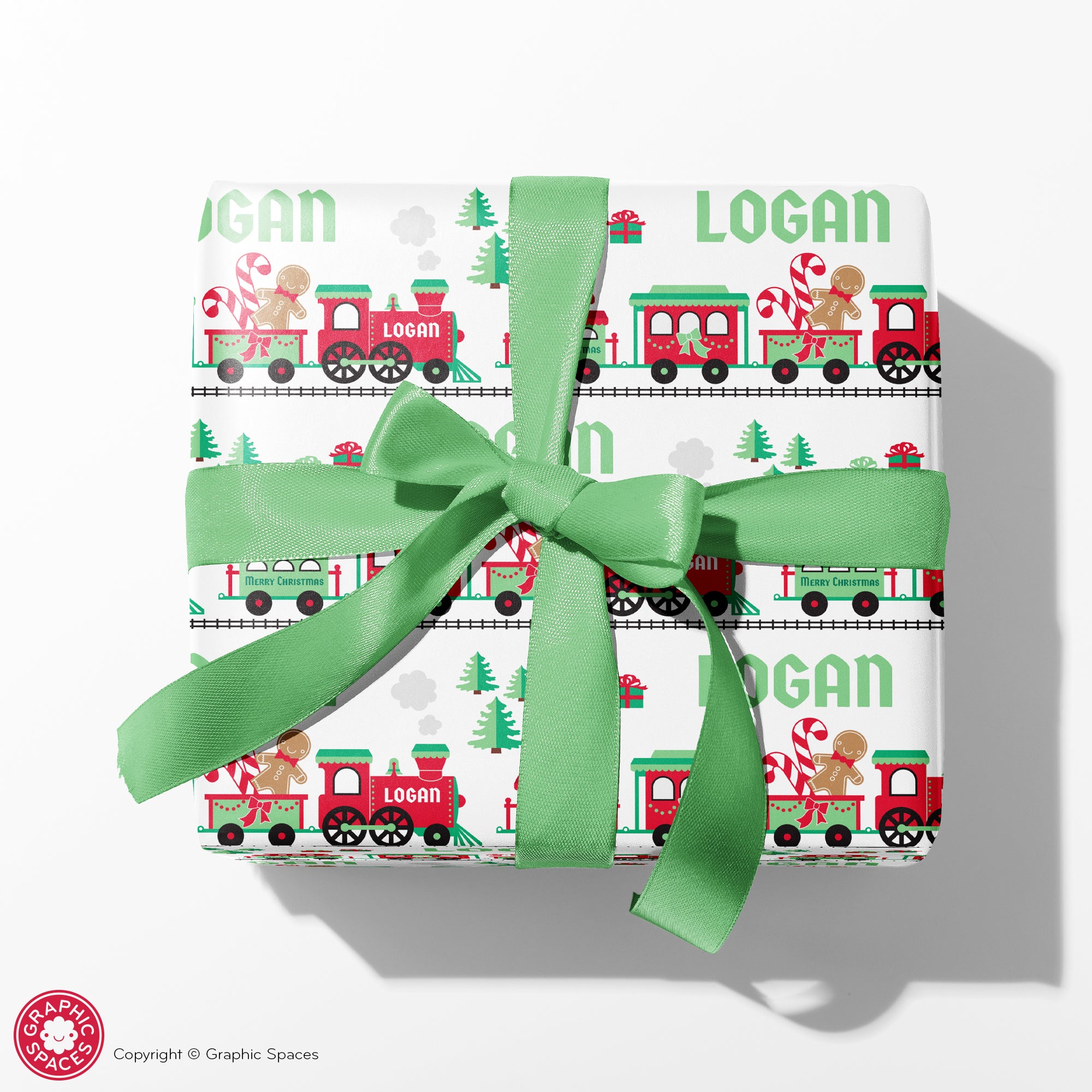 Personalized Train Wooden Christmas Ornament - Baby's First Christmas -  Graphic Spaces