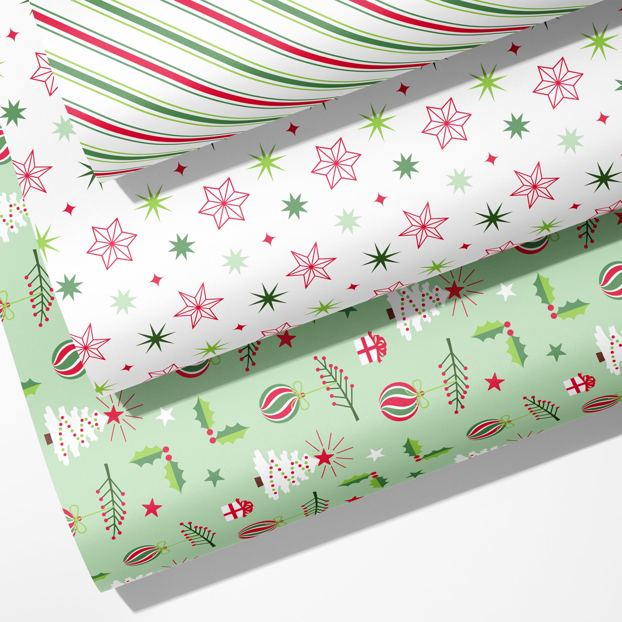 Cat Christmas Wrapping Paper Retro Kitty Red Classic Holiday Gift Wrap -  Graphic Spaces