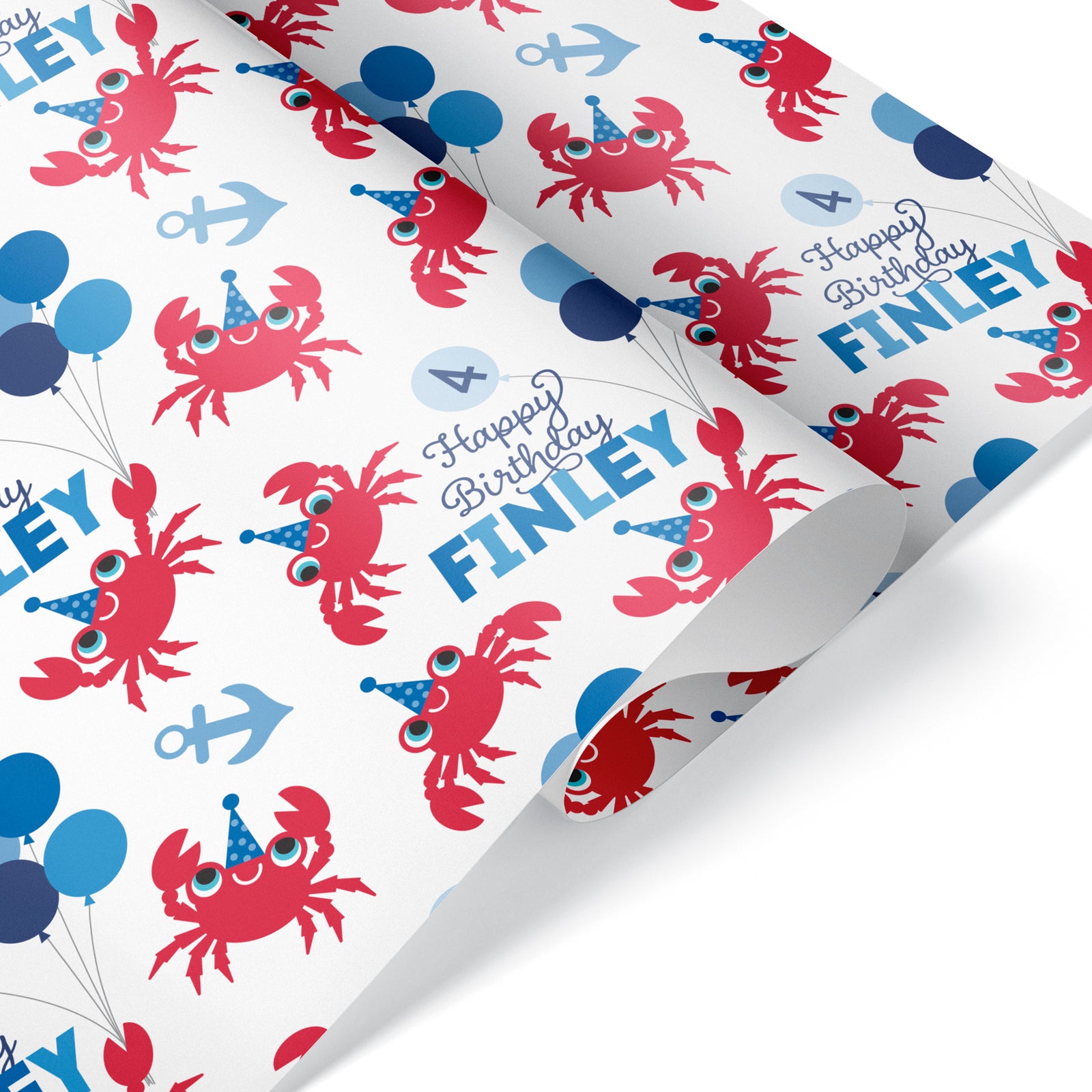 Personalized Shark Birthday Wrapping Paper - Custom Name, Baby