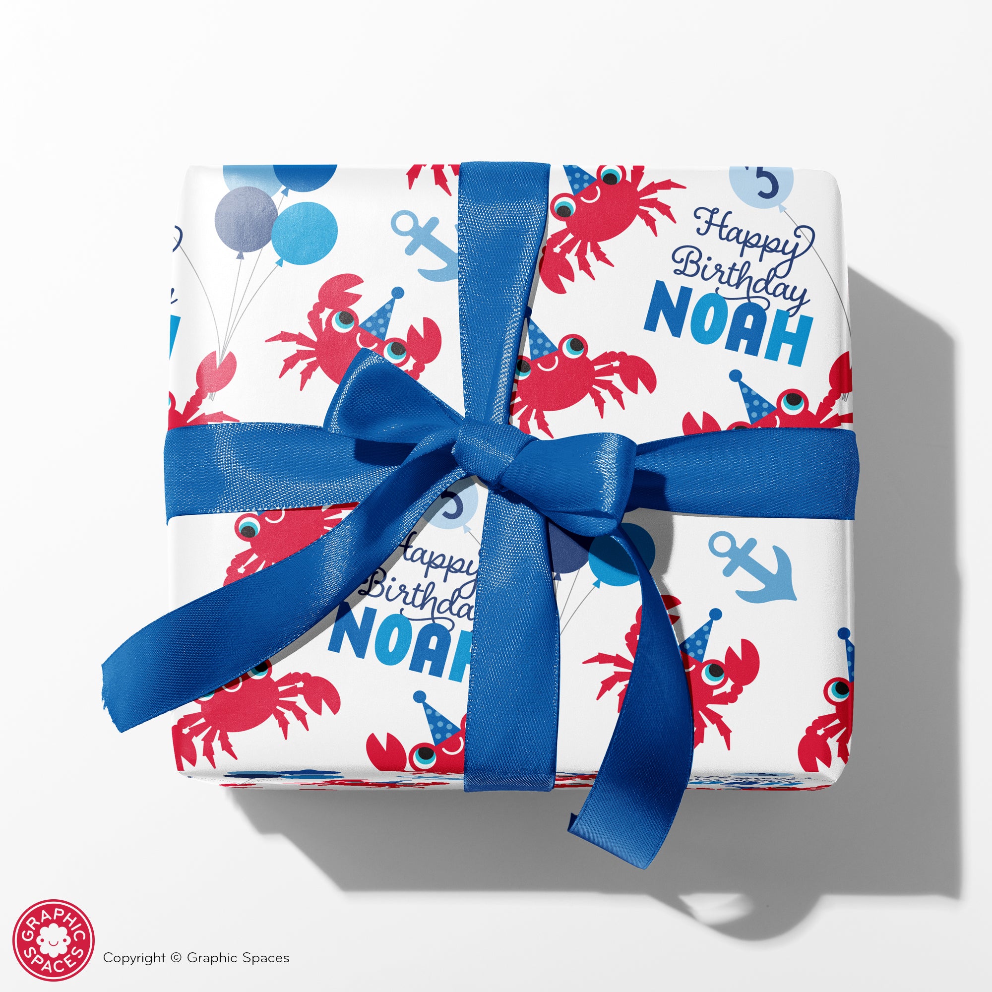 Personalized Shark Birthday Wrapping Paper - Custom Name, Baby Kids -  Graphic Spaces