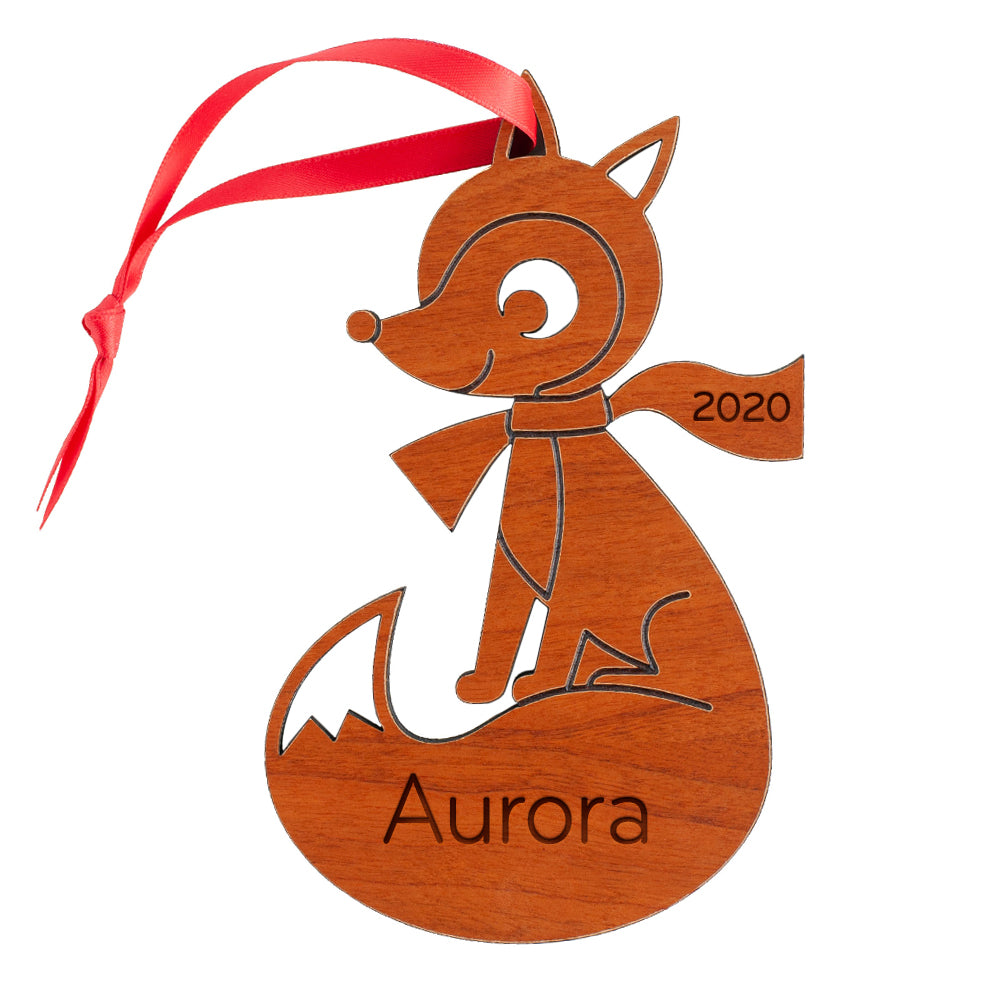 Personalized Woodland Fox Christmas Ornament | Baby's First