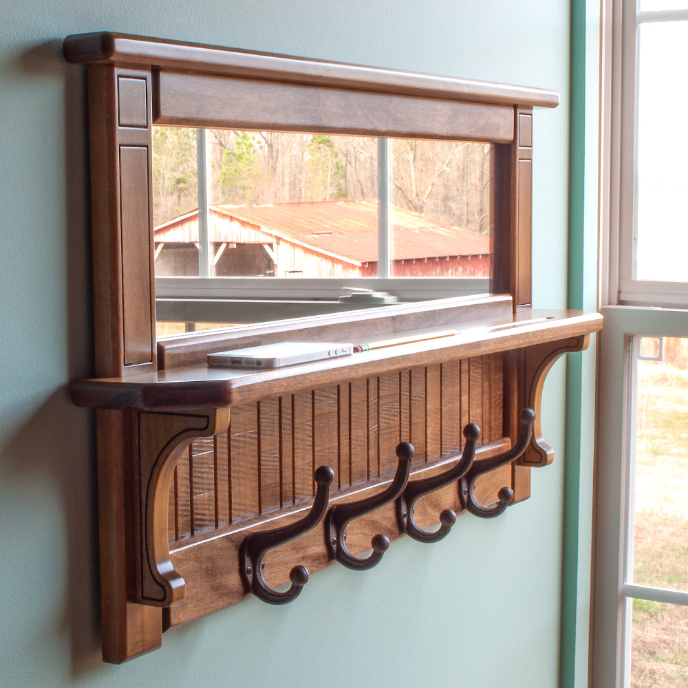 mirror coat rack