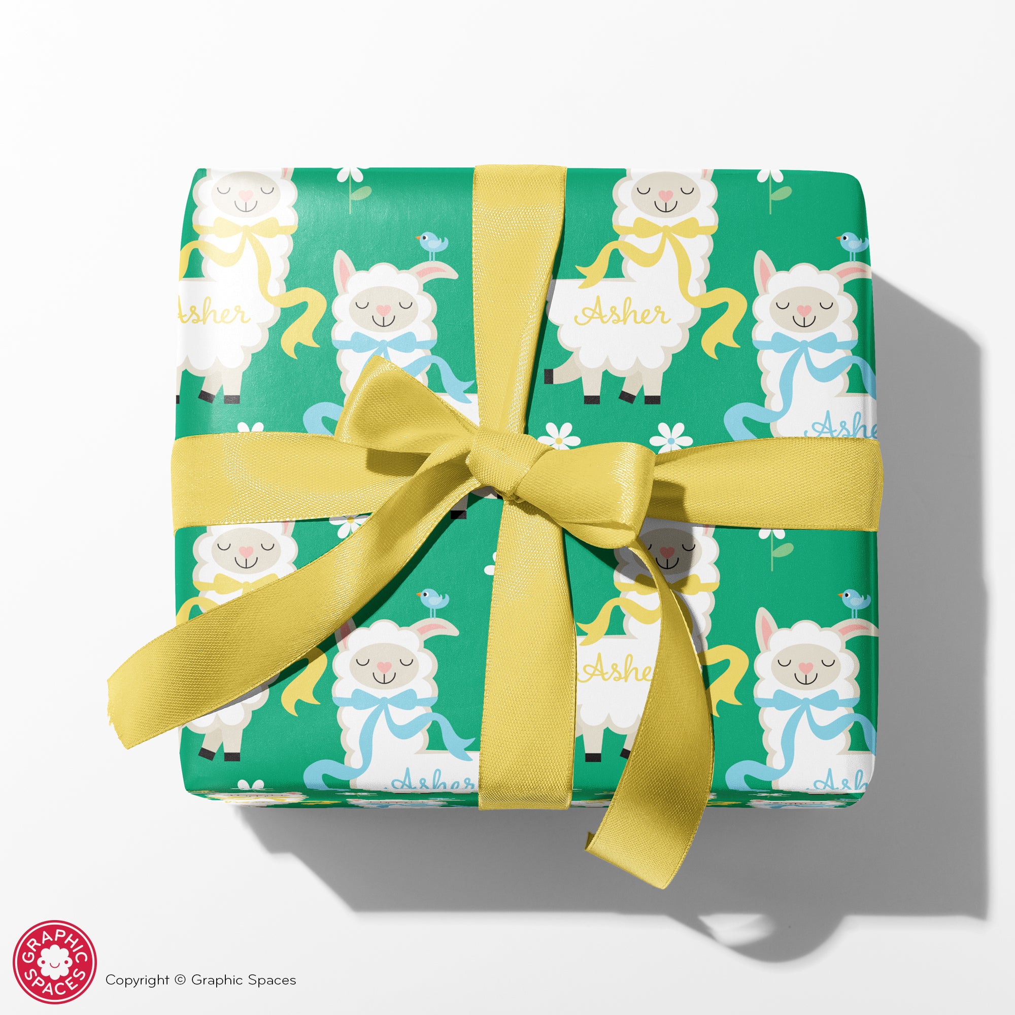 Green Clouds Wrapping Paper Emerald Smoke Clouds Gift Wrap 