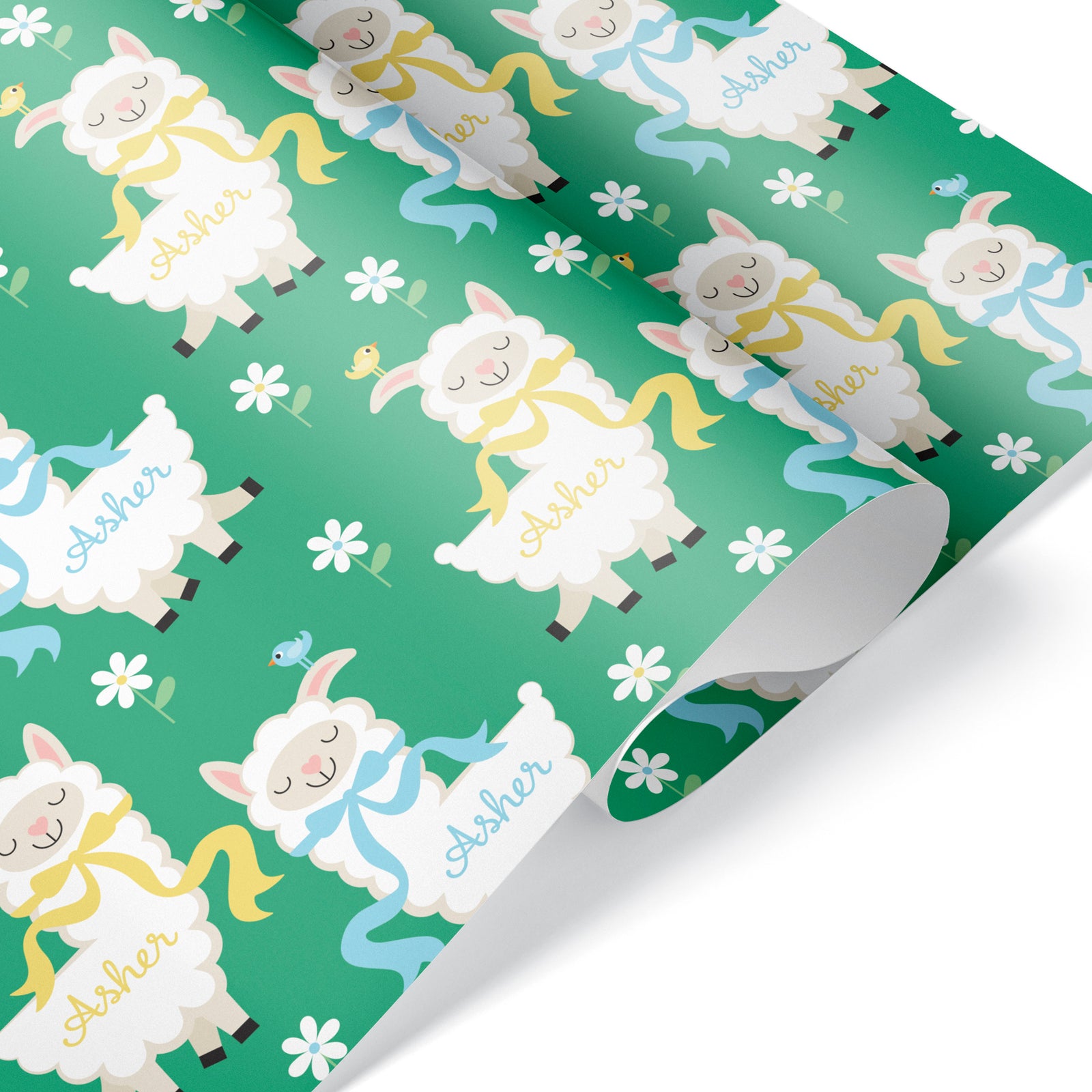 Sheep Personalized Name Baby Shower Wrapping Paper - Pastel Baby - Graphic  Spaces