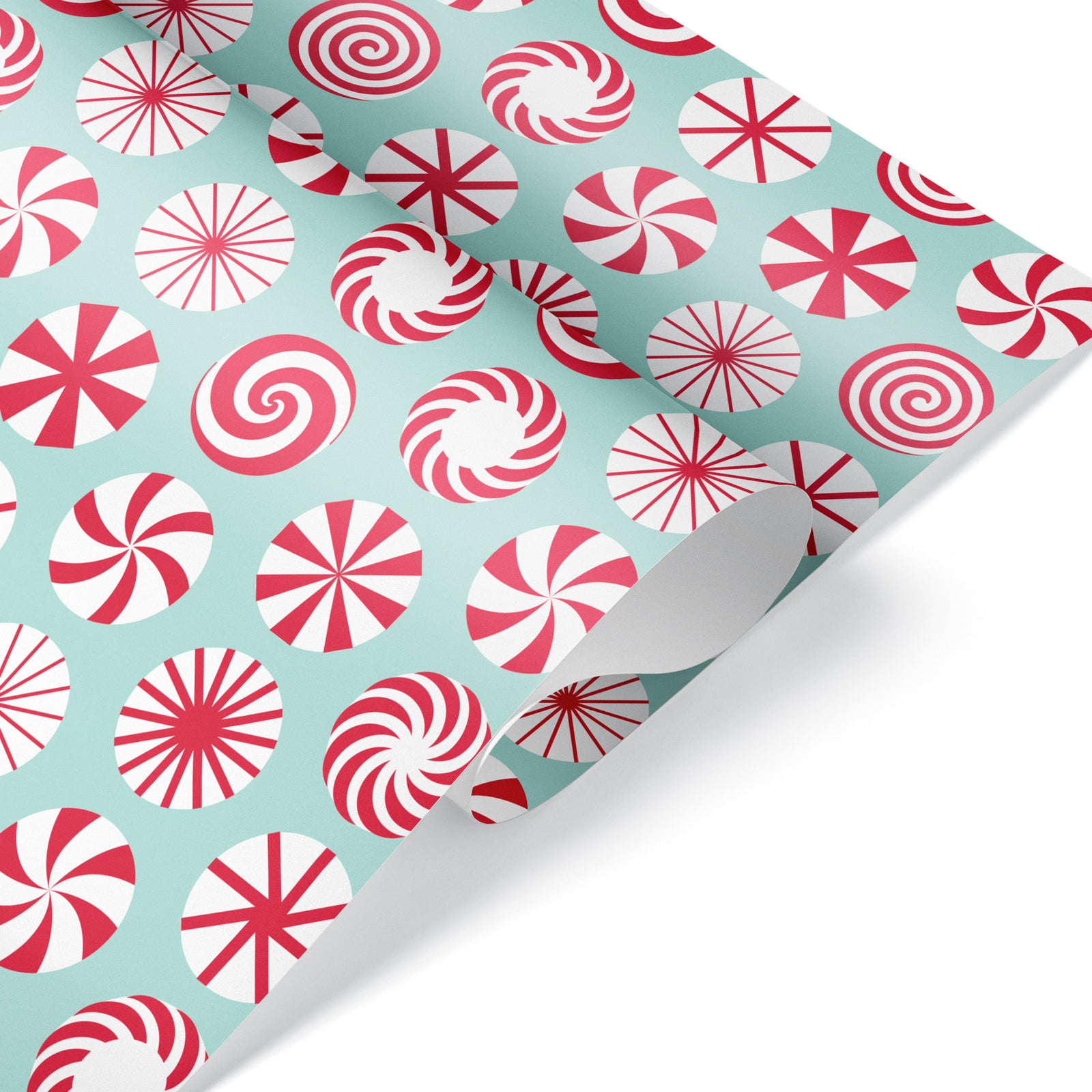 Christmas Wrapping Paper Red Candy Canes Festive Gift Wrap 