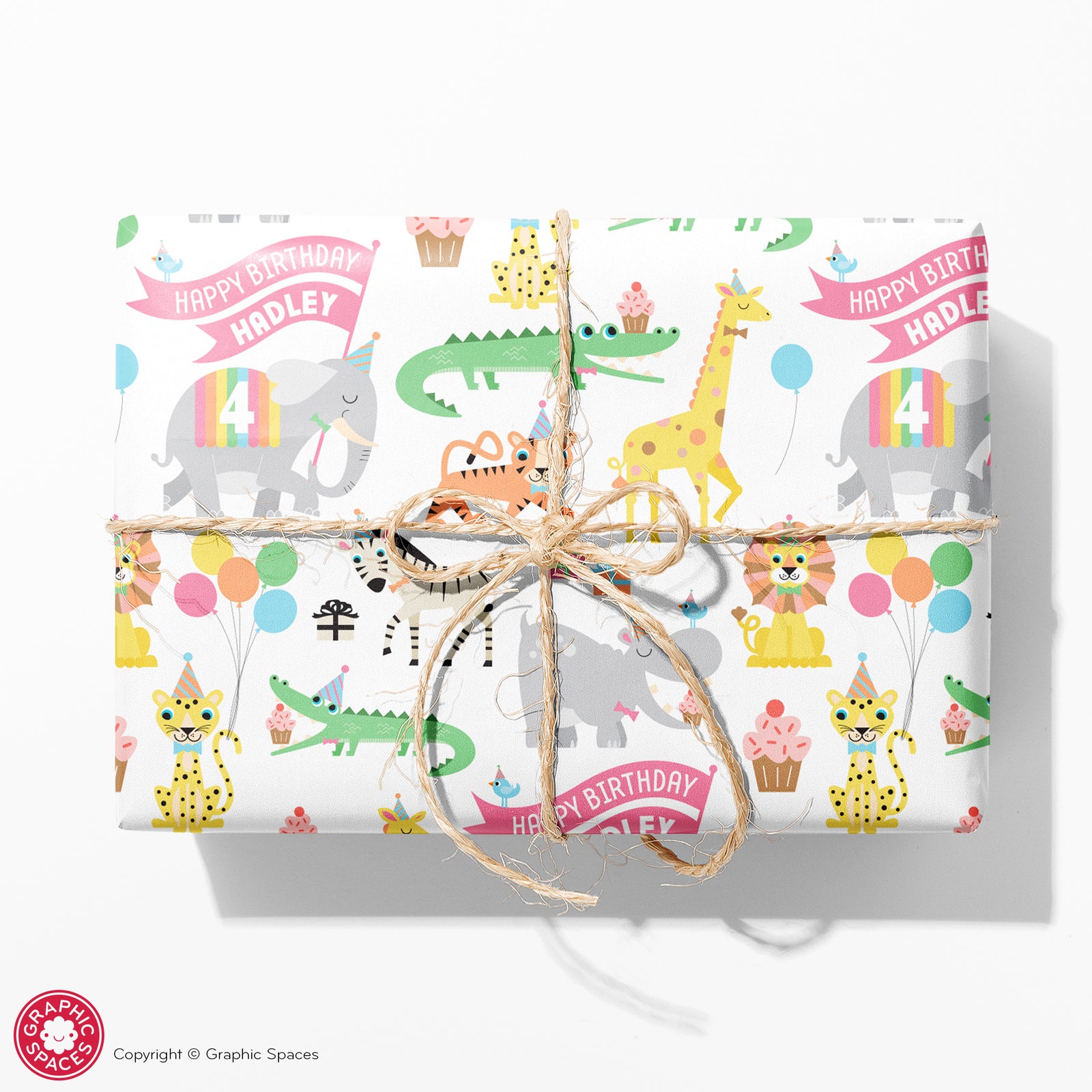 Personalized 1st Birthday Zoo Animals Design Birthday Tissue Paper —  Potter's Printing