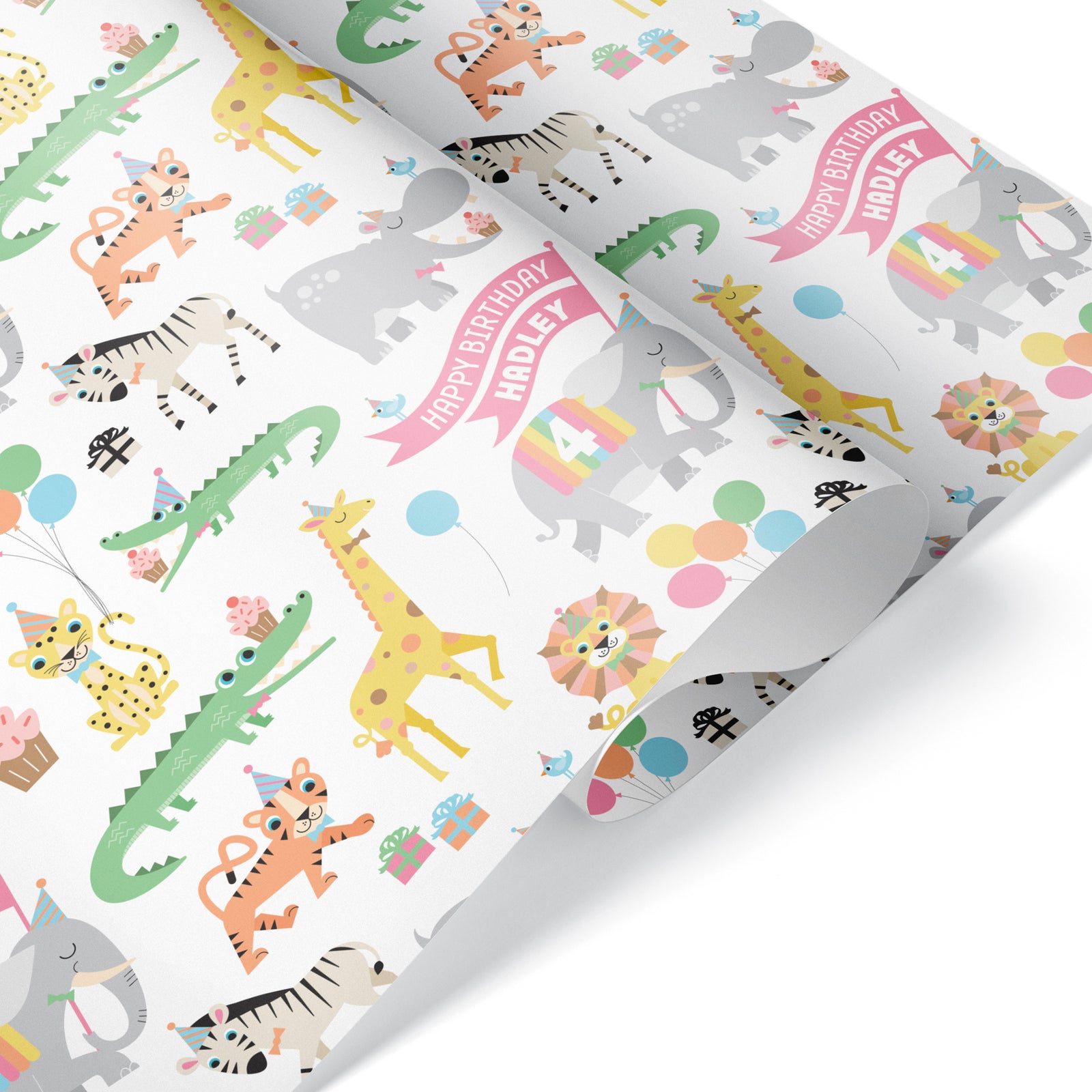Birthday Wrapping Paper 4 Pack 100 sq.ft. Total Zoo – WrapaholicGifts