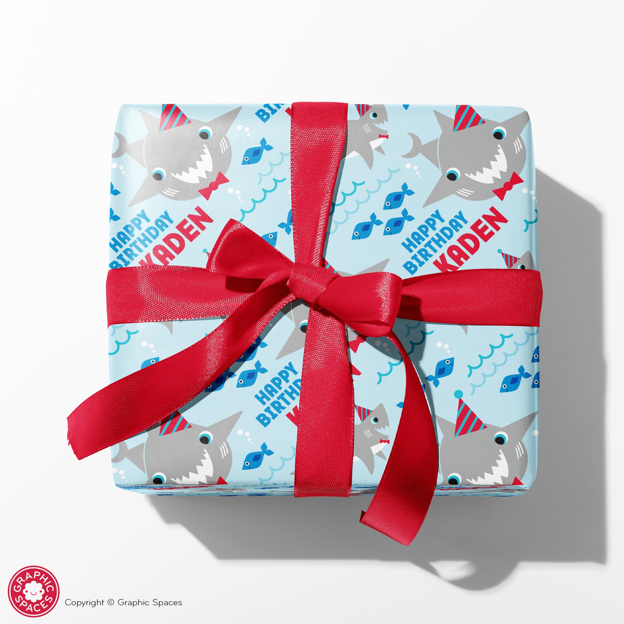 Buy Fish Recyclable Gift Wrapping Paper 2 Sheets and 2 Tags: Fresh