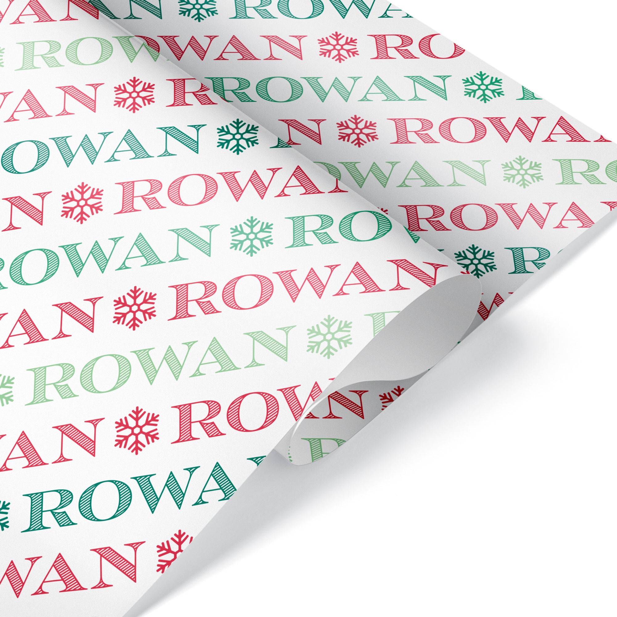 Professional classical handwriting name custom red wrapping paper