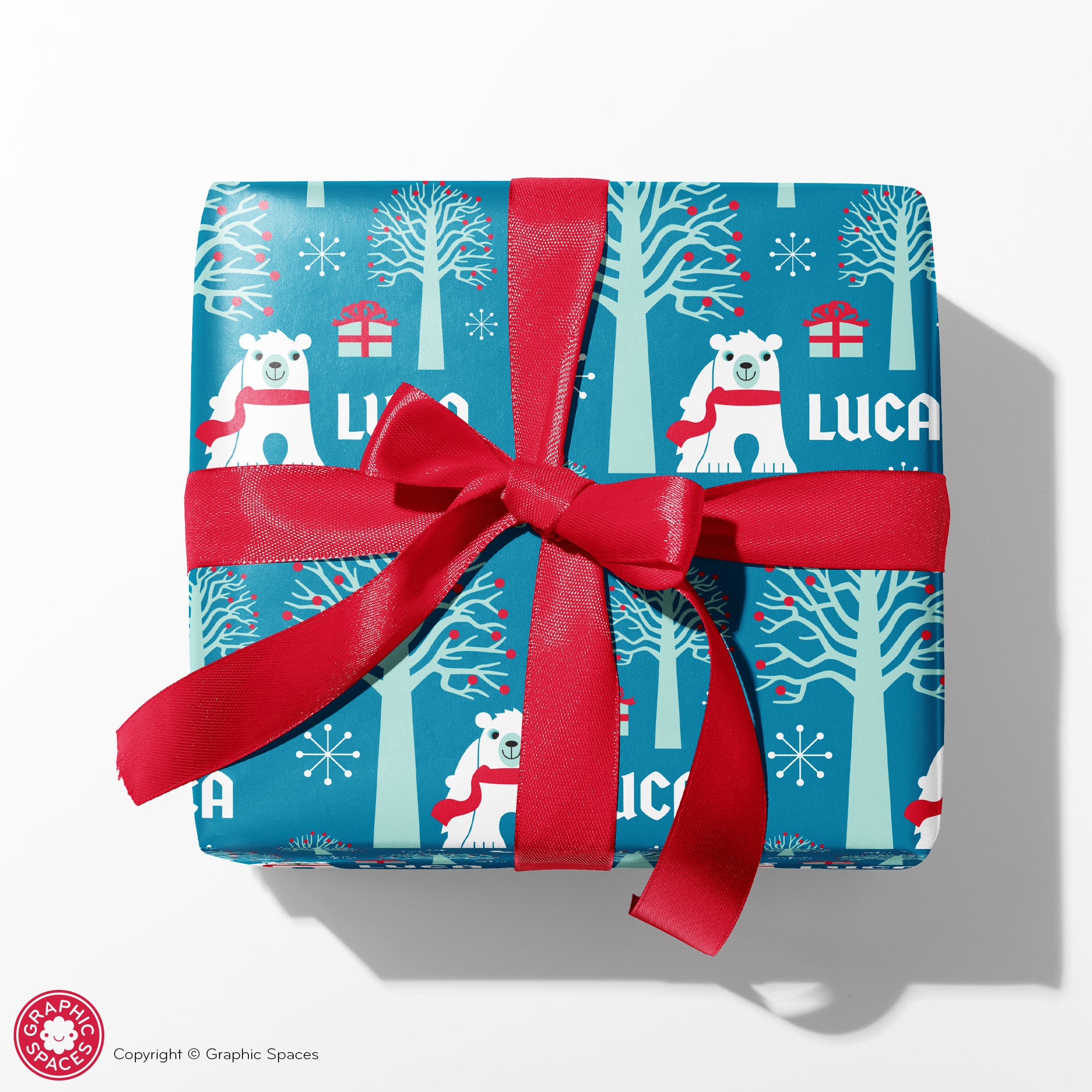 Polar Bear Hanukkah Gift Wrap, Wrapping Paper