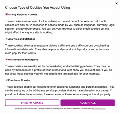 cookie preference settings