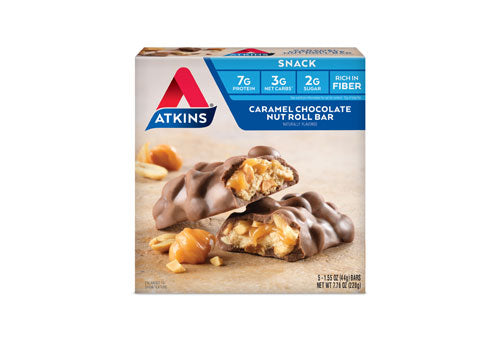 Atkins Snack Bar Caramel Chocolate Nut Roll