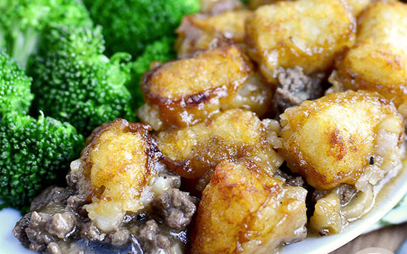 Gluten-Free Skillet Tater Tot Casserole With Ground Beef