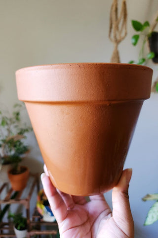 terracotta pot dry and clean