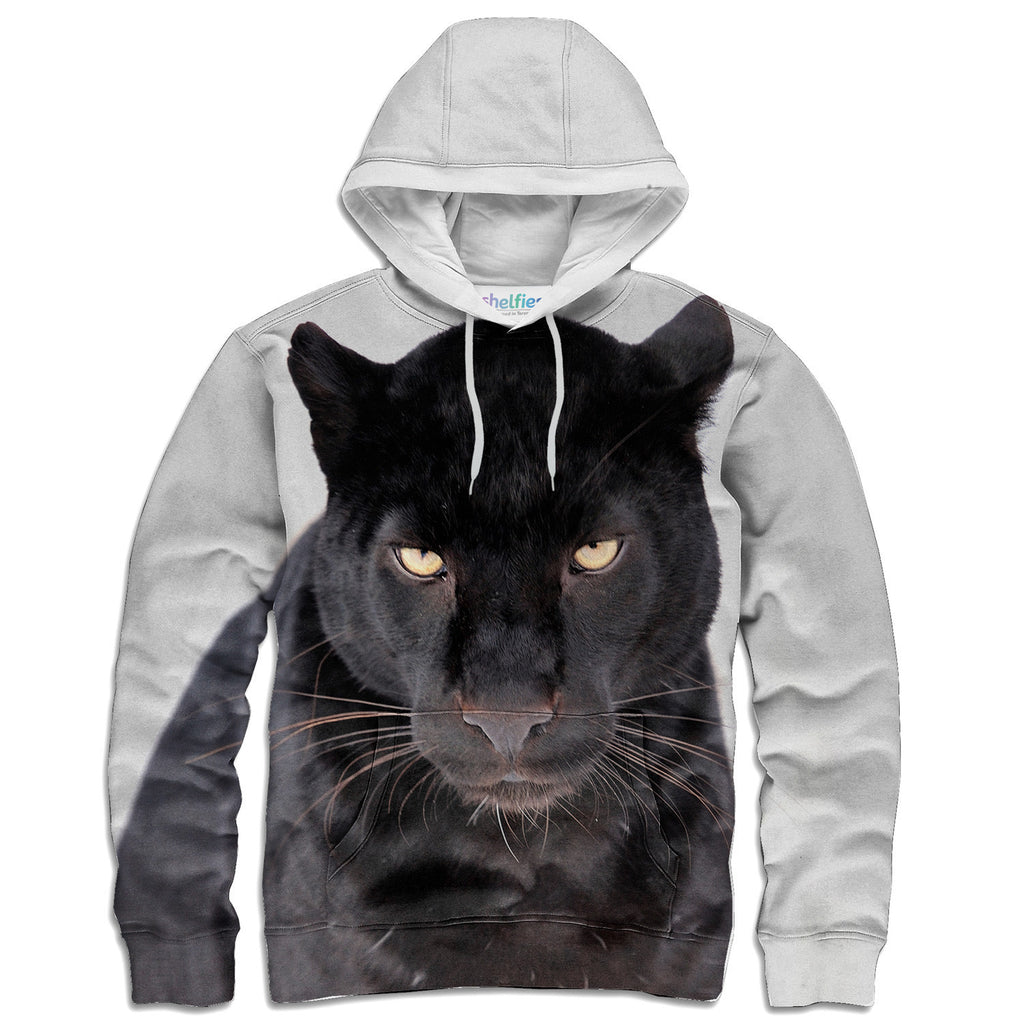 black leopard print hoodie