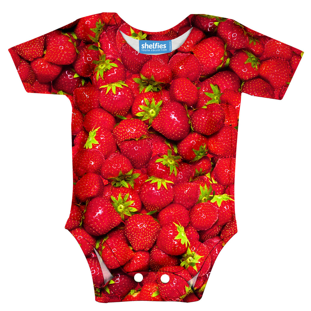 strawberry onesie baby