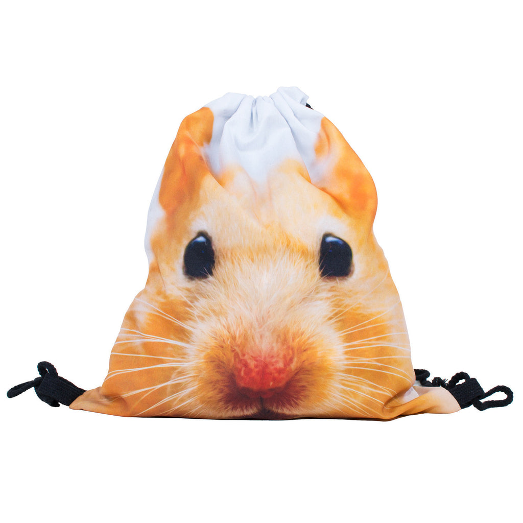 Hamster Face Drawstring Bag - Shelfies