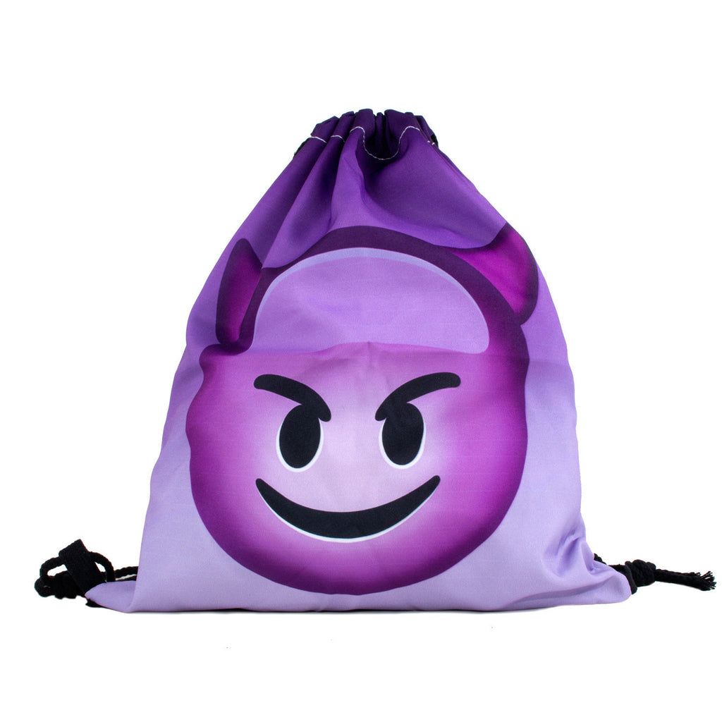 purple drawstring bag