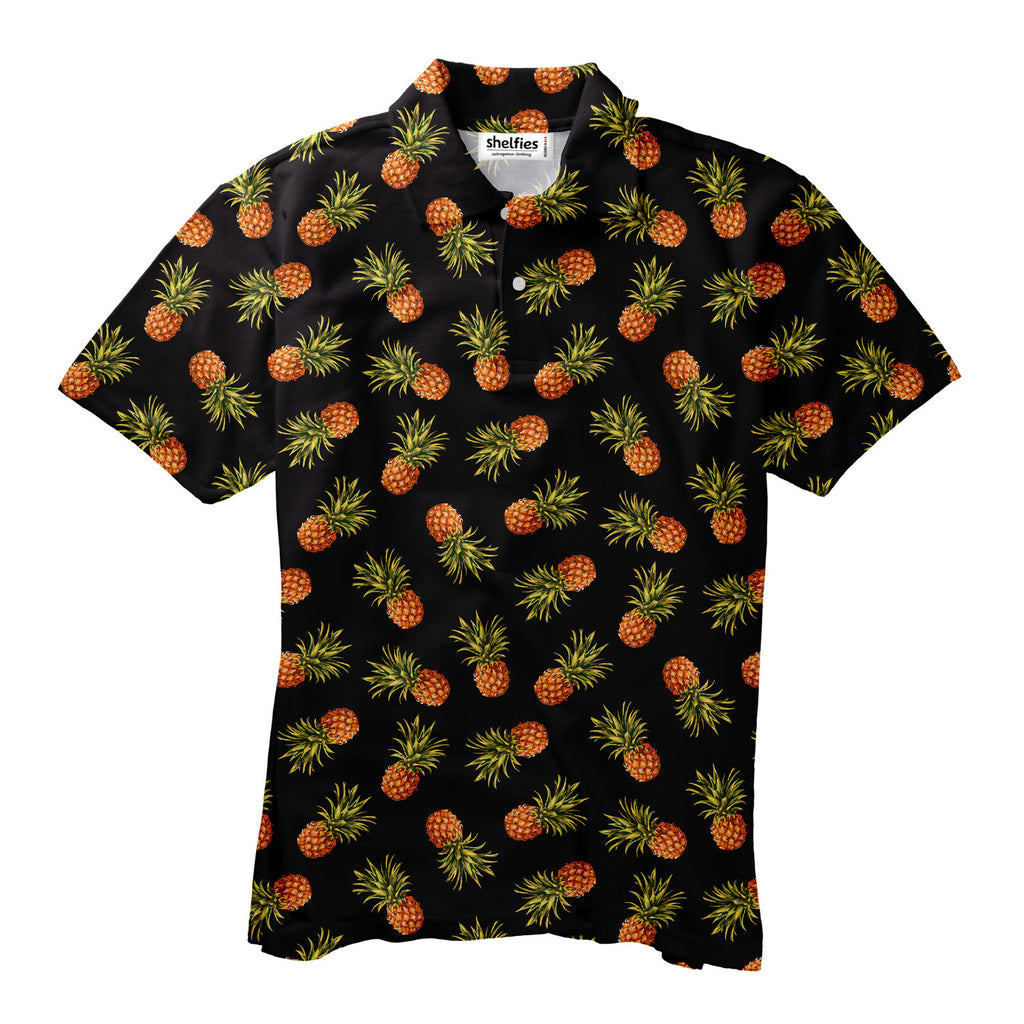 Dark Pineapple Men's Polo Shirt - Shelfies