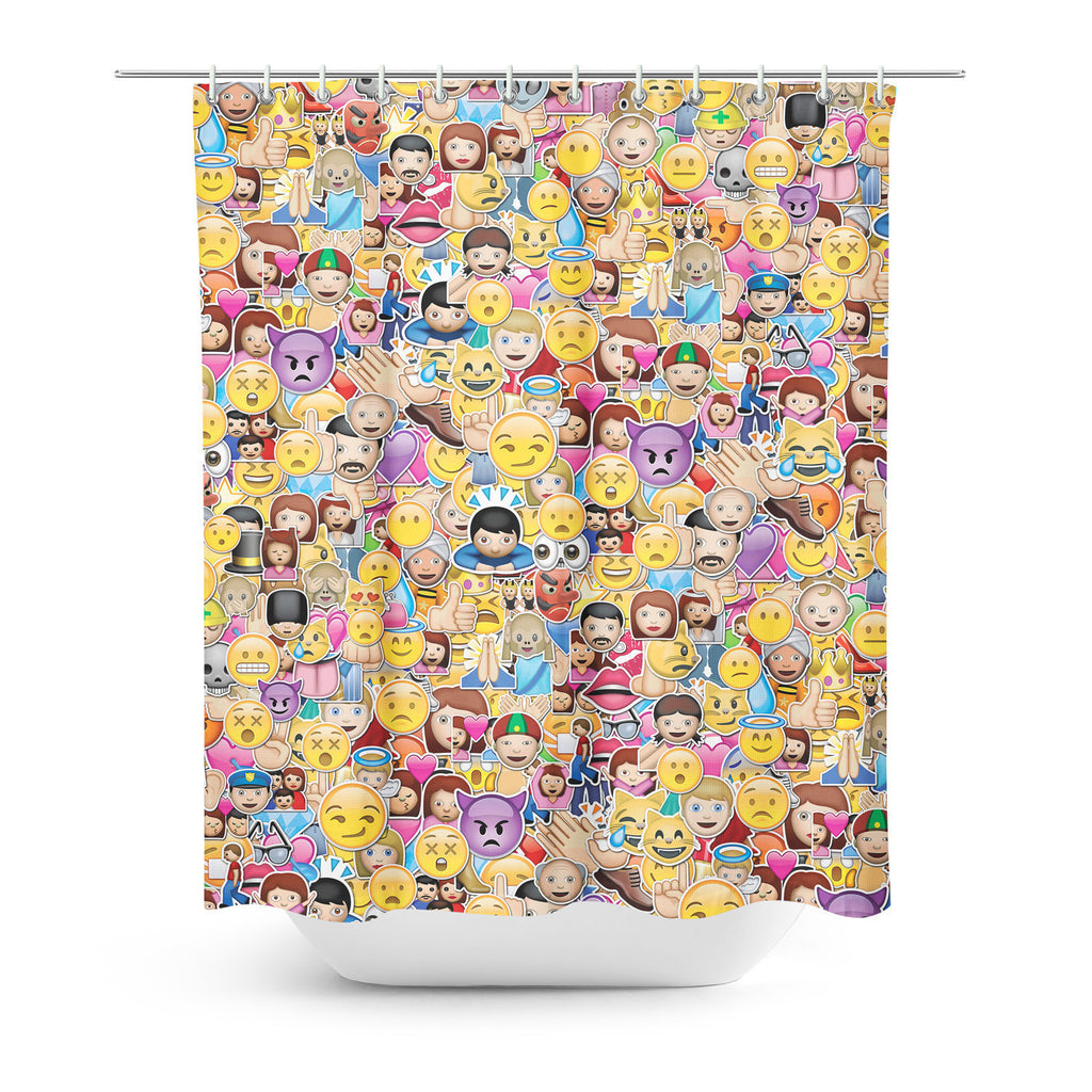 Emoji Invasion Shower Curtain Shelfies