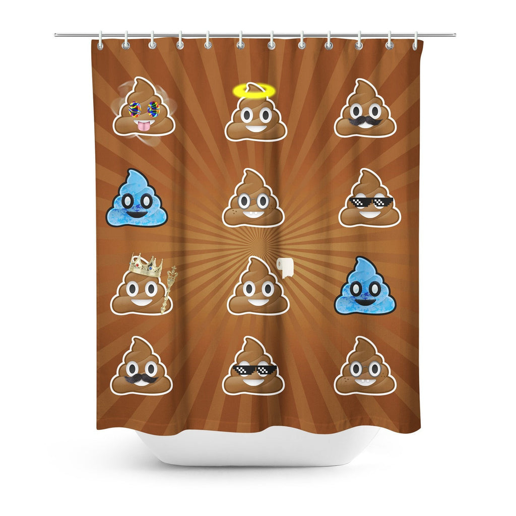 Poo Emoji Shower Curtain Shelfies