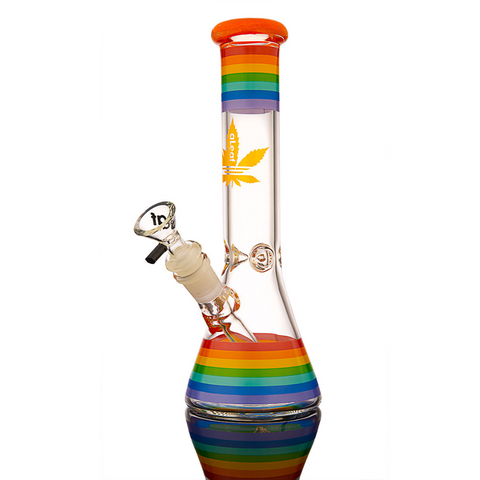 clean PRIDE rainbow beaker bong water pipe 14 mm joint