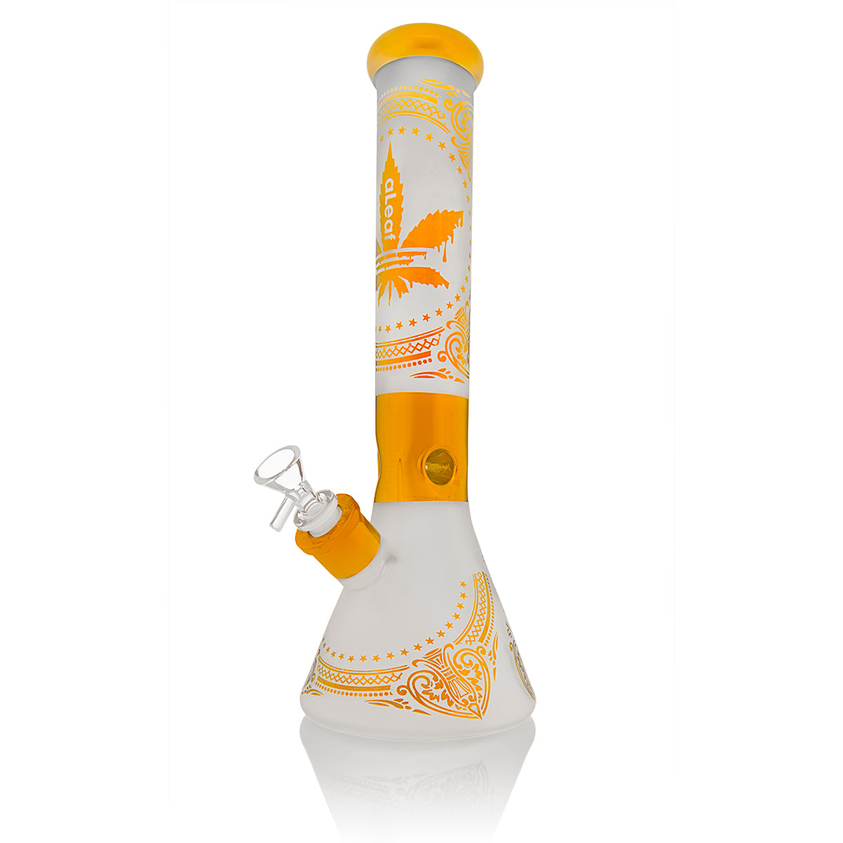 14' aLeaf® Frosted Paisley Beaker Water Pipe