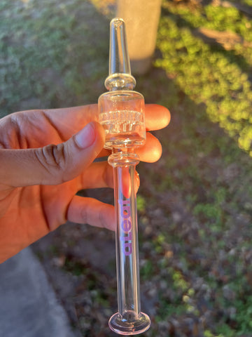 Glass nectar collector with quartz tip