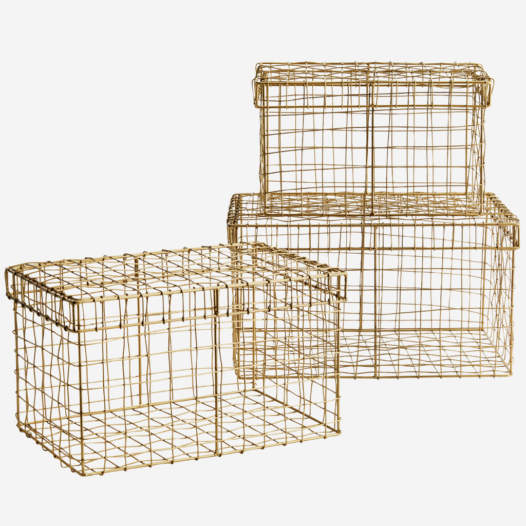 rectangular basket with lid