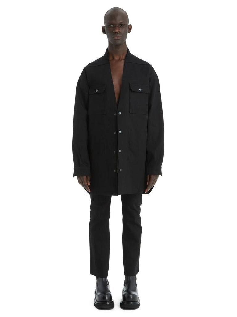 本人着用 Rick Owens cut out jumbo outershirt | www.mxfactory.fr