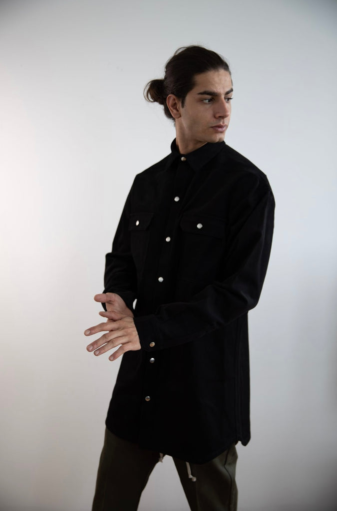 RICK OWENS FW22 STROBE - OVERSIZED OUTERSHIRT