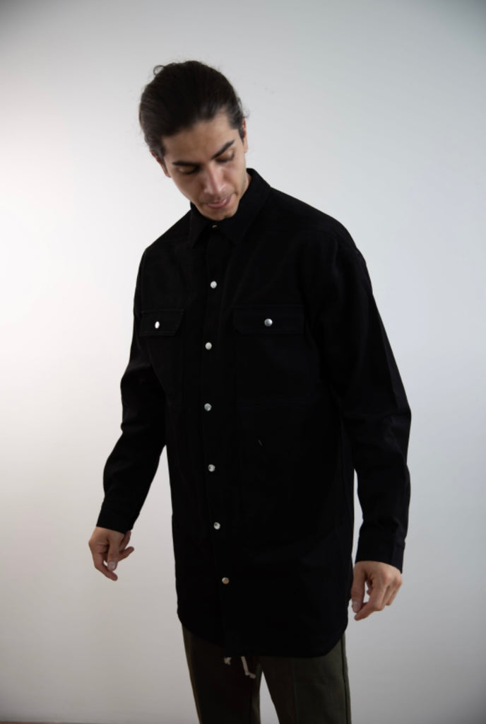 RICK OWENS FW22 STROBE - OVERSIZED OUTERSHIRT