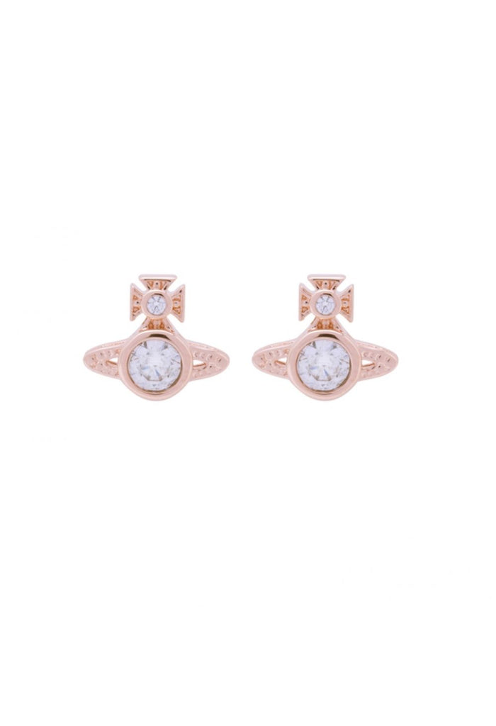 Vivienne Westwood London Orb Earrings Pink Gold Collardmanson