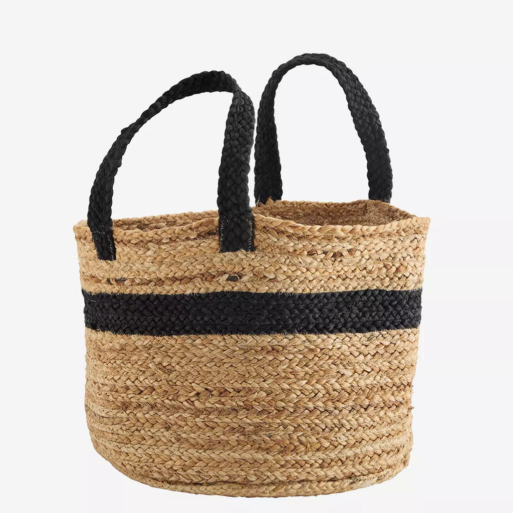 Jute basket bag w/handles small | CollardManson