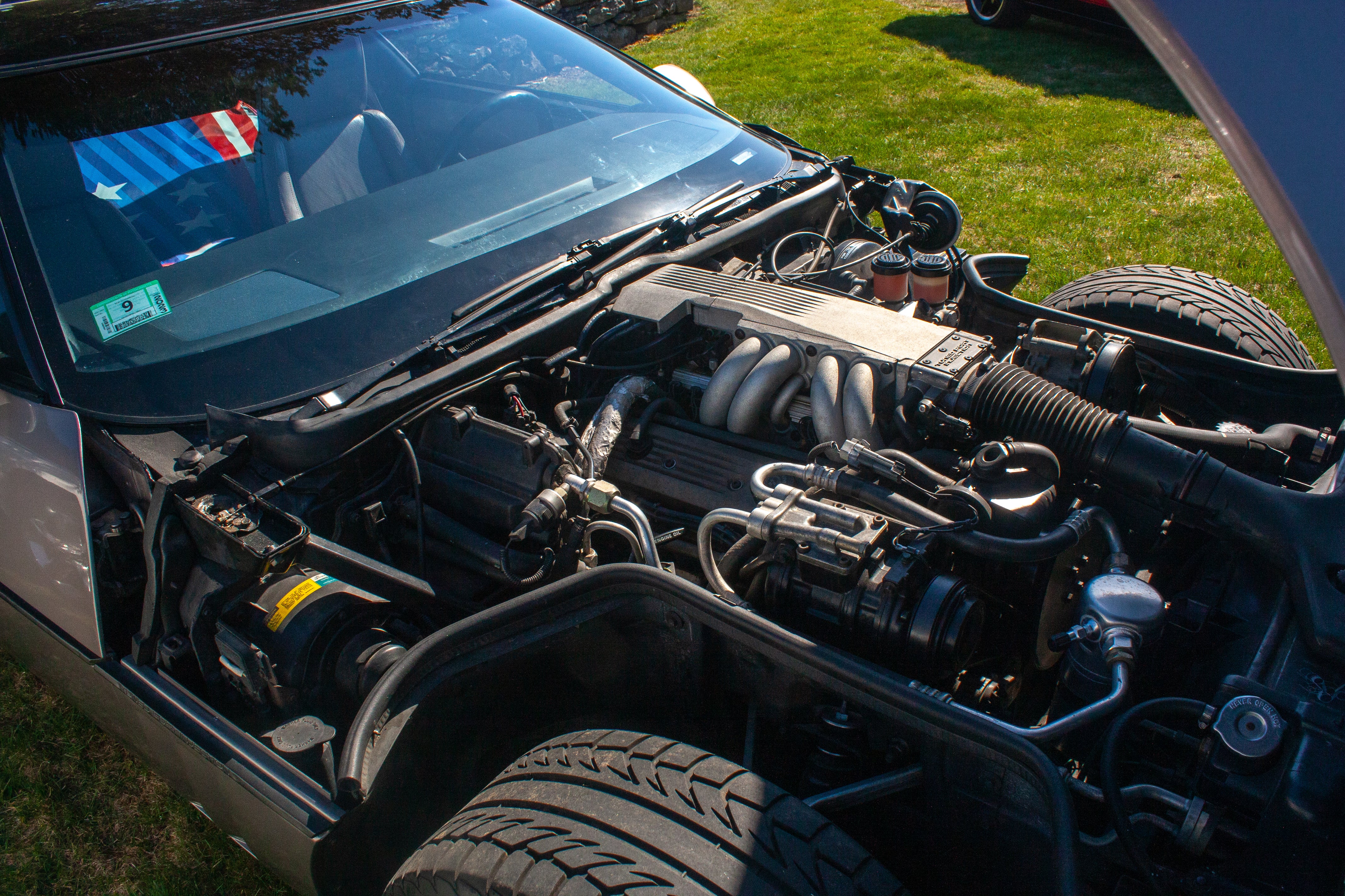 car show corvette engine