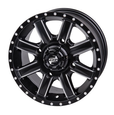 4/110 Tusk Beartooth Wheel 12 x 7 5.0+2.0 Machined/Black For