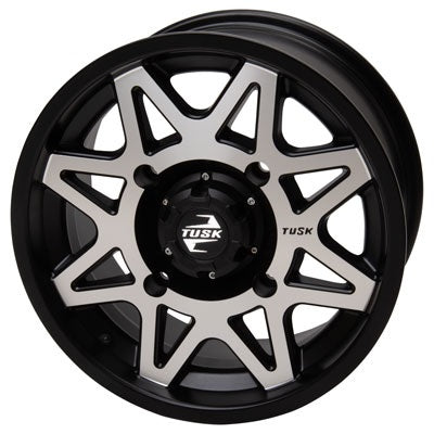 4/110 Tusk Beartooth Wheel 12 x 7 5.0+2.0 Machined/Black For