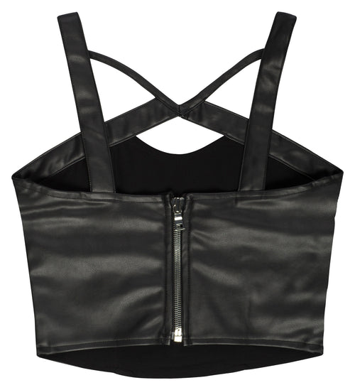 Safira Vegan Leather Bustier Top – ShopRbls