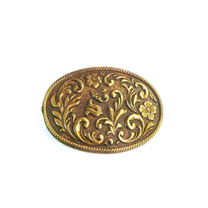 Bronze Floral Buckle RT-1011 - Alaska Leather