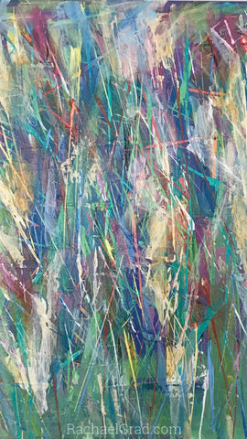 Spring Inspired Colorful Abstract Flower Paintings Rachael Grad