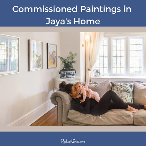 Commissioned Paintings in Toronto Home by Canadian Artist Rachael Grad