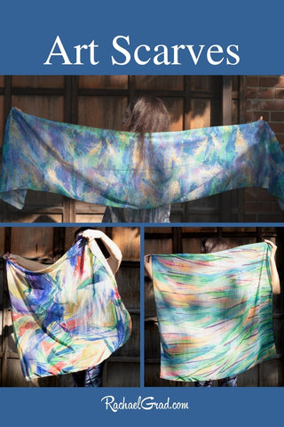 Art Scarves made in Canada by Toronto Artist RACHAEL GRAD