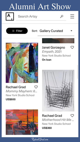 New York Studio School 2022 Virtual Art Show on Artsy with paintings by Rachael Grad 