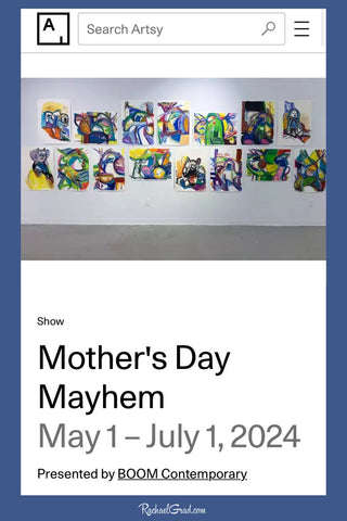 Mother's Day Mayhem Art Show by Rachael Grad on Artsy with mommy mayhem paintings